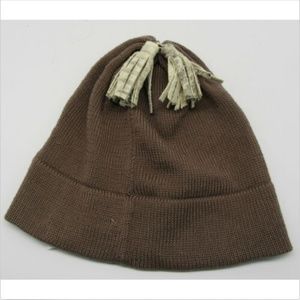 PATRICIA UNDERWOOD KNITS taupe beanie hat